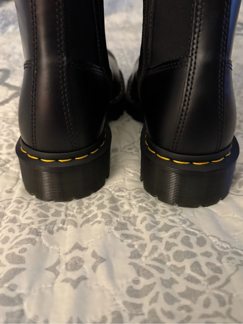 Dr. Marten Amaayah Knee High Leather Riding Boots, Size 9 US (Black)